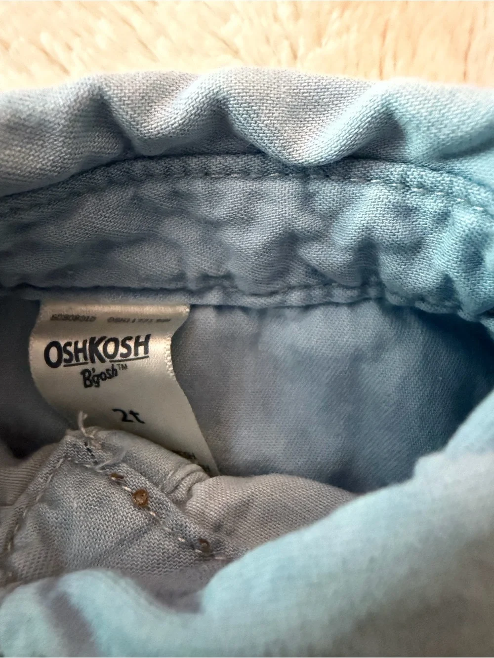 OshKosh B'gosh Light Blue Denim-Style Top with Pink Tulle Skirt